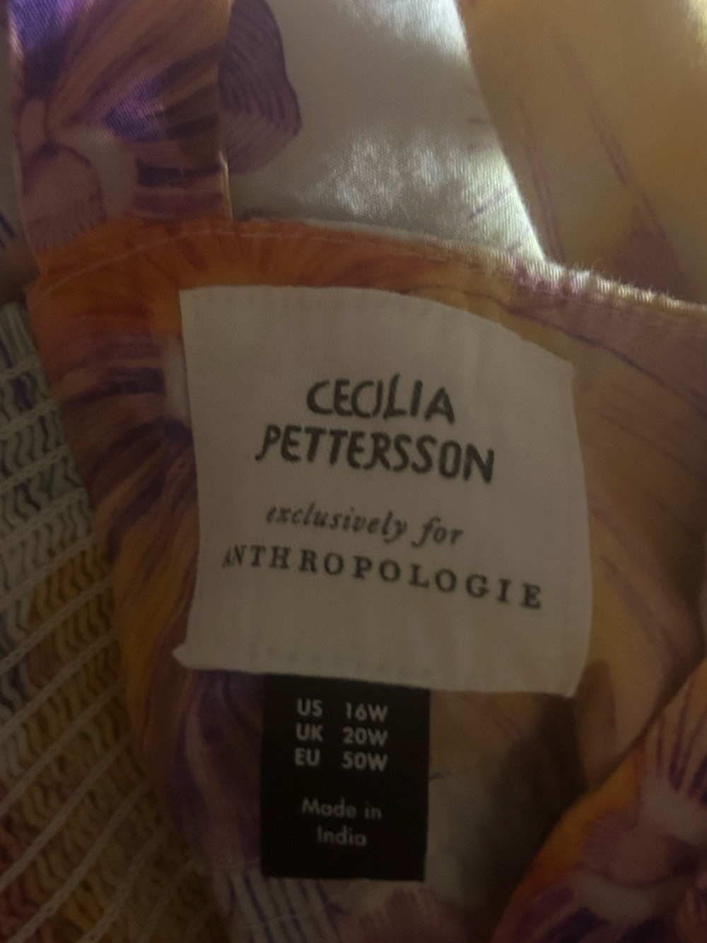 Anthropologie Pink and Purple Midi Sundress - 16W - Cecelia Pettersson - Picture 3 of 5